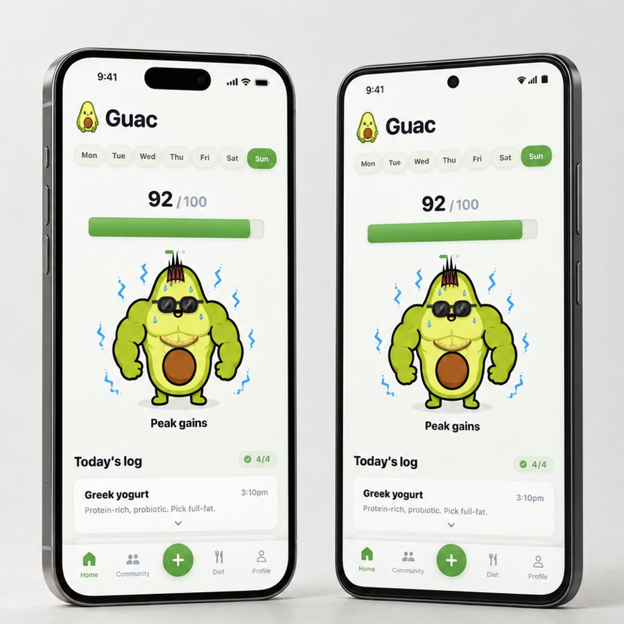 Guac on an iPhone and an Android phone