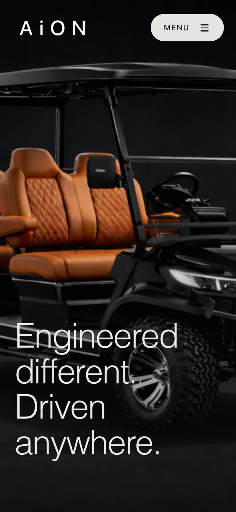 AiON EV website on a phone